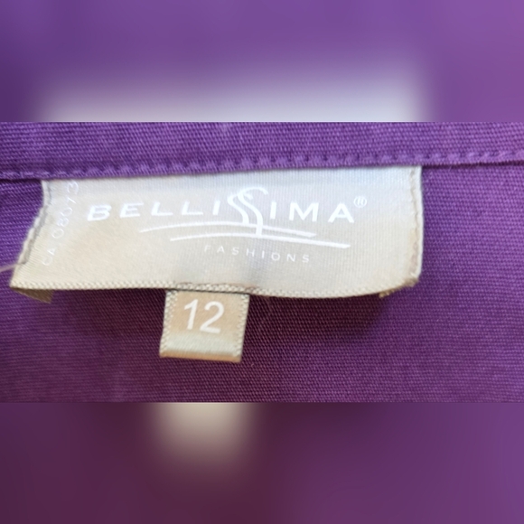 Bellissima Purple Cotton Fitted Jacket With Western Syle Stiching Size 12 - Picture 7 of 9